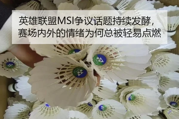英雄联盟MSI争议话题持续发酵，赛场内外的情绪为何总被轻易点燃（c7yule）